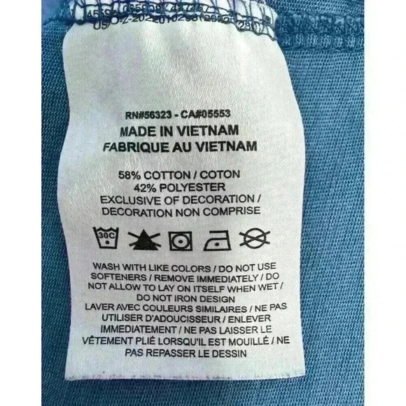 Nike Mens T-Shirt Blue On Blue Nike Spelled Out Swoosh Dri-Fit Cotton Medium - Picture 4 of 4